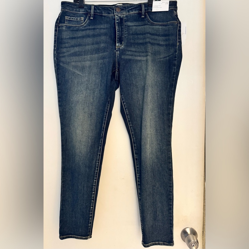 Jessica Simpson Blue Skinny Jeans with Faded Detailing